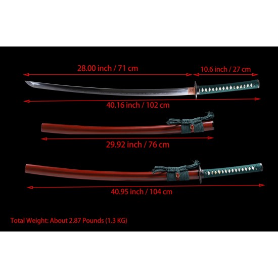 Handmade Battle Ready Clay Tempered T10 Choji Hamon Japanese Samurai Katana Sword Handmade Battle Ready Clay Tempered T10 Choji Hamon Japanese Samurai Katana Sword