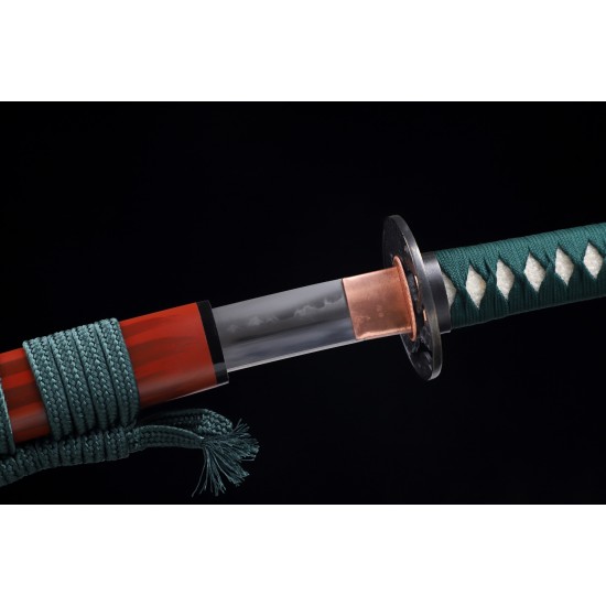 Handmade Clay Tempered T10 Choji Hamon Razor Sharp Full Tang Blade Japanese Samurai Katana Sword