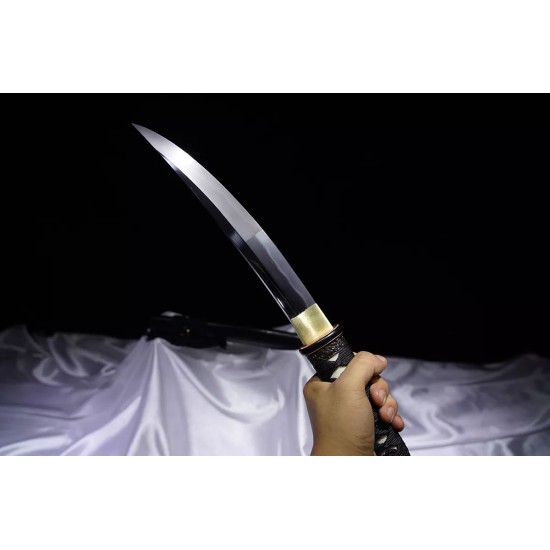 Handmade Samurai Shinken Tamahagane Steel Blade Tanto Swords Razor Sharp Osoraku-Zukuri