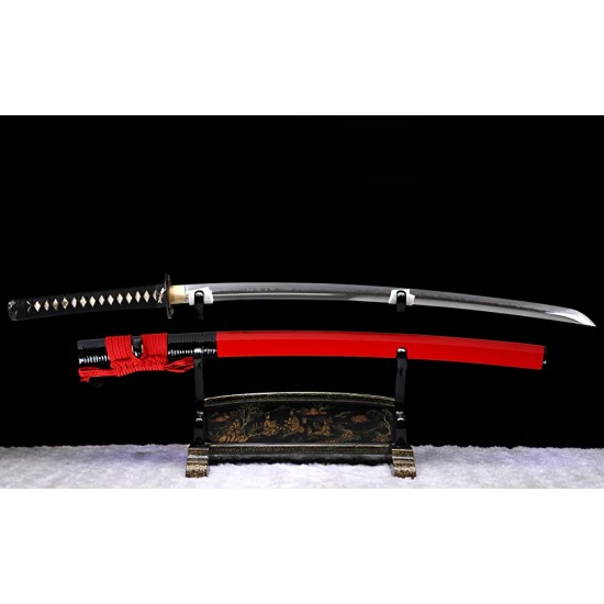 Japanese Katana T10 Steel Sword Choji Hamon Unokubi Zukuri Full Tang Blade 