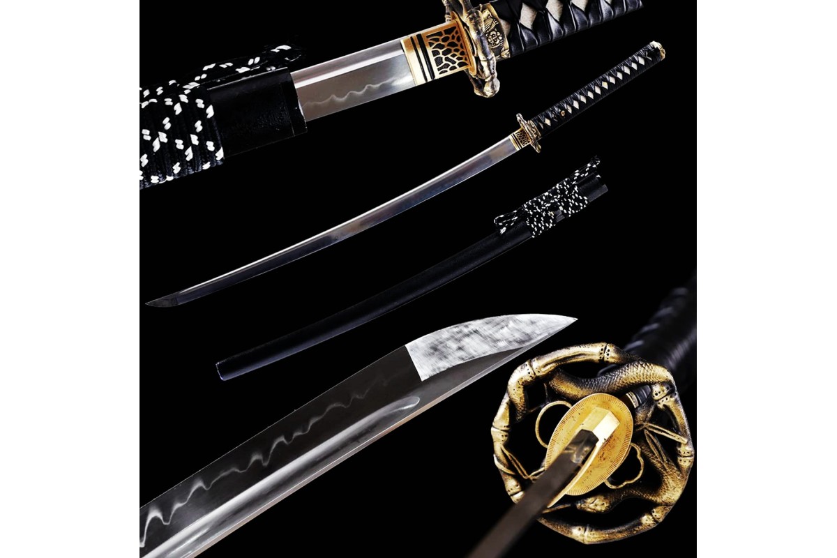 Battle Ready Clay Tempered T10 Steel Blade Japanese Katana Samurai Swords