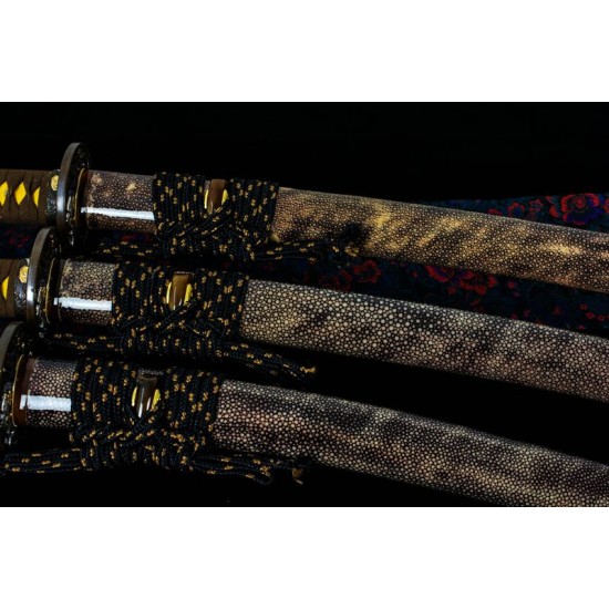 NEW TOP QUALITY REAL SHIHOZUME BLADE JAPANESE SWORD SET (KATANA+WAKIZASHI+TANTO)