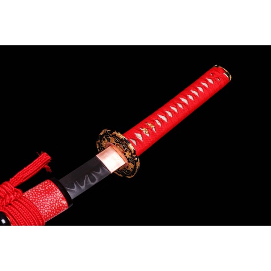 Japanese Katana Swords Clay Tempered Kobuse Folded Steel Samurai Swords Razor Sharp Choji Hamon Blade