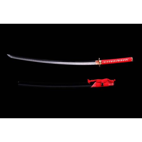 Japanese Katana Swords Clay Tempered Kobuse Folded Steel Samurai Swords Razor Sharp Choji Hamon Blade