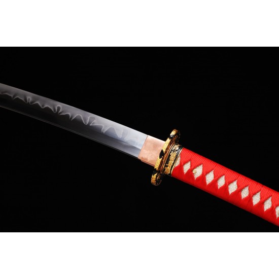 Japanese Katana Swords Clay Tempered Kobuse Folded Steel Samurai Swords Razor Sharp Choji Hamon Blade