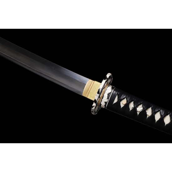 Japanese Katana Swords Clay Tempered L6 Steel Suguha Hamon Samurai Sword Razor Sharp Blade