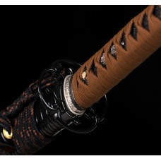 Handmade Samurai Clay Tempered L6 Steel Katana Swords Razor Sharp Blade