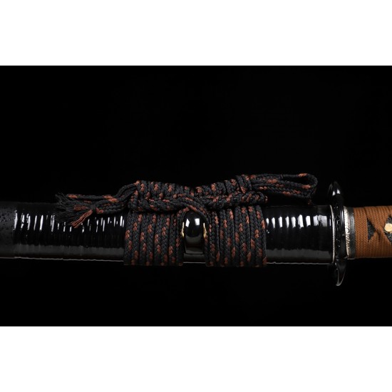 Handmade Samurai Clay Tempered L6 Steel Katana Swords Razor Sharp Blade