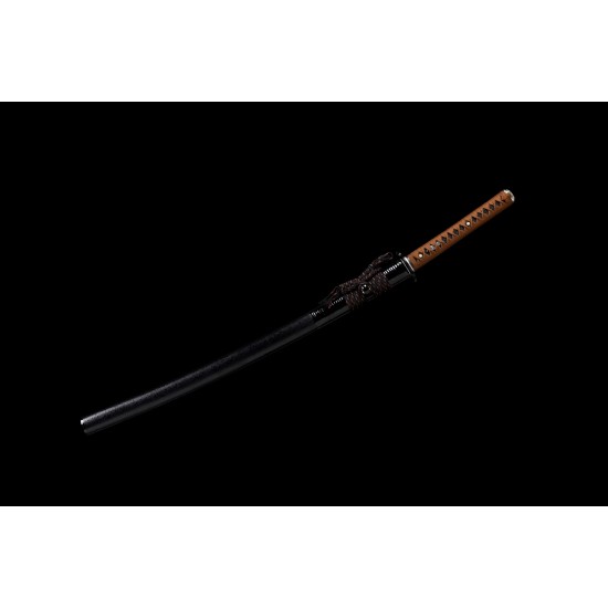 Handmade Samurai Clay Tempered L6 Steel Katana Swords Razor Sharp Blade