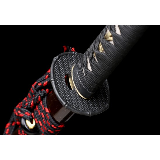 Clay Tempered T10 Steel Red Blade Japanese Daisho Katana Wakizashi Sword