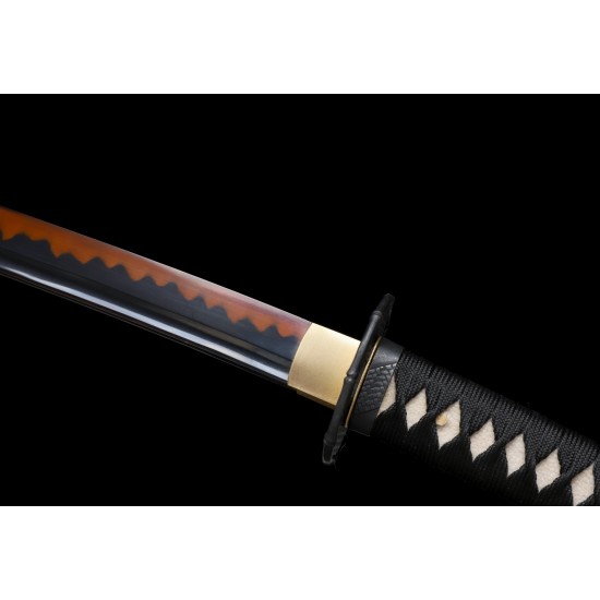 Clay Tempered T10 Steel Red Blade Japanese Daisho Katana Wakizashi Sword