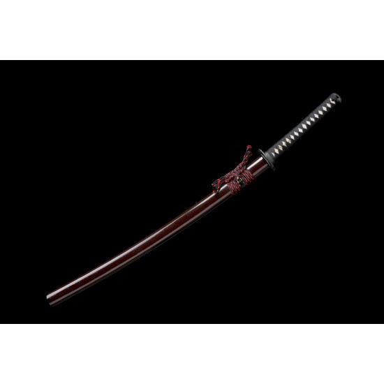 Clay Tempered T10 Steel Red Blade Japanese Daisho Katana Wakizashi Sword