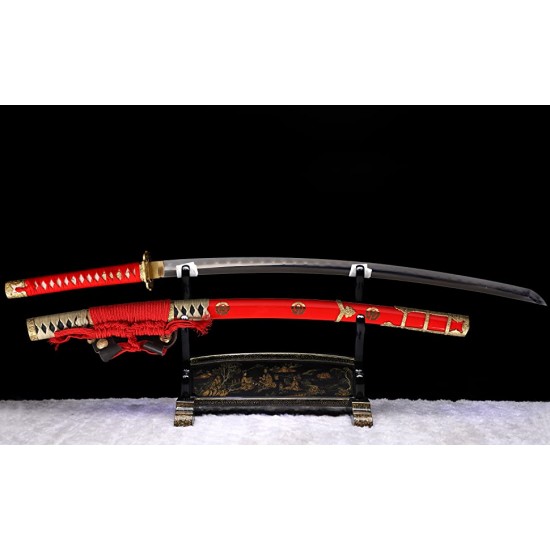 Japanese Katana Swords Clay Tempered Kobuse Folded Steel Samurai Tachi Swords Razor Sharp Blade