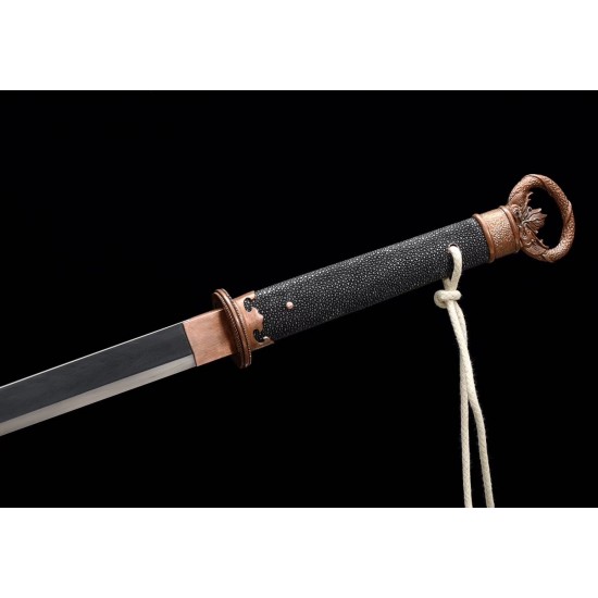 Traditional Hand Forged Chinese Sword Sui Dao Clay Tempered Folded Steel Blade Razor Sharp
