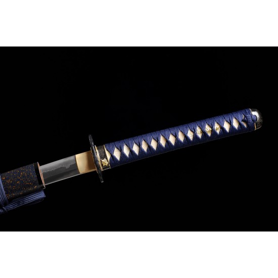 Full Tang Samurai Katana Swords Clay Tempered T10 Steel Choji Hamon Razor Sharp Blade