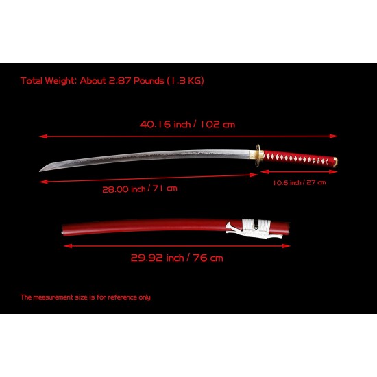 Battle Ready Full Tang Samurai Katana Swords Clay Tempered T10 Steel Razor Sharp Blade Wolf Fitting Battle Ready Full Tang Samurai Katana Swords Clay Tempered T10 Steel Razor Sharp Blade Wolf Fitting