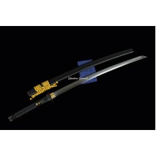 Japanese Samurai Katana Sword Clay Tempered T10 Steel Razor Sharp Blade