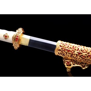Battle Traditional Hand Forged Chinese Sword Tang Dao Clay Tempered Folded Steel Blade Razor Sharp
