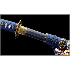 Handmade Japanese Samurai Katana Clay Tempered Kobuse Blade Razor Sharp Full Tang Tachi Sword 