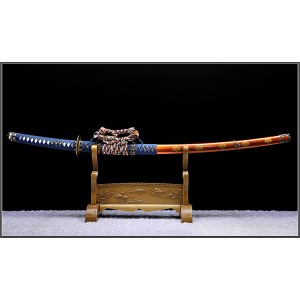 Handmade Japanese Samurai Katana Clay Tempered Kobuse Blade Razor Sharp Full Tang Tachi Sword 