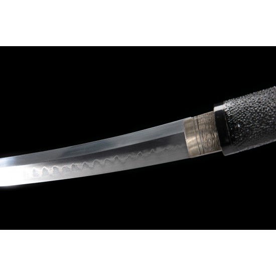 Janpanese Tanto Clay Tempered Folded Steel Shihozume Blade Sword