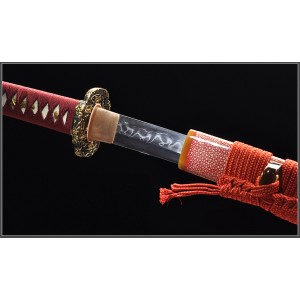 Handmade Clay Tempered Folded Steel Razor Sharp Blade Japanese Samurai Katana Full Tang Shinken Sword 